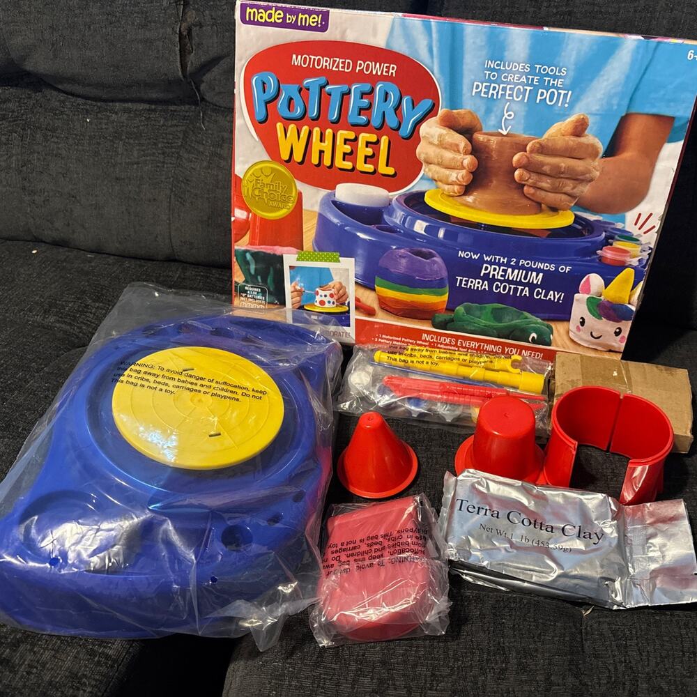 Made by Me Motorized Power Pottery Wheel Premium Terracotta Clay Tools NEW READ